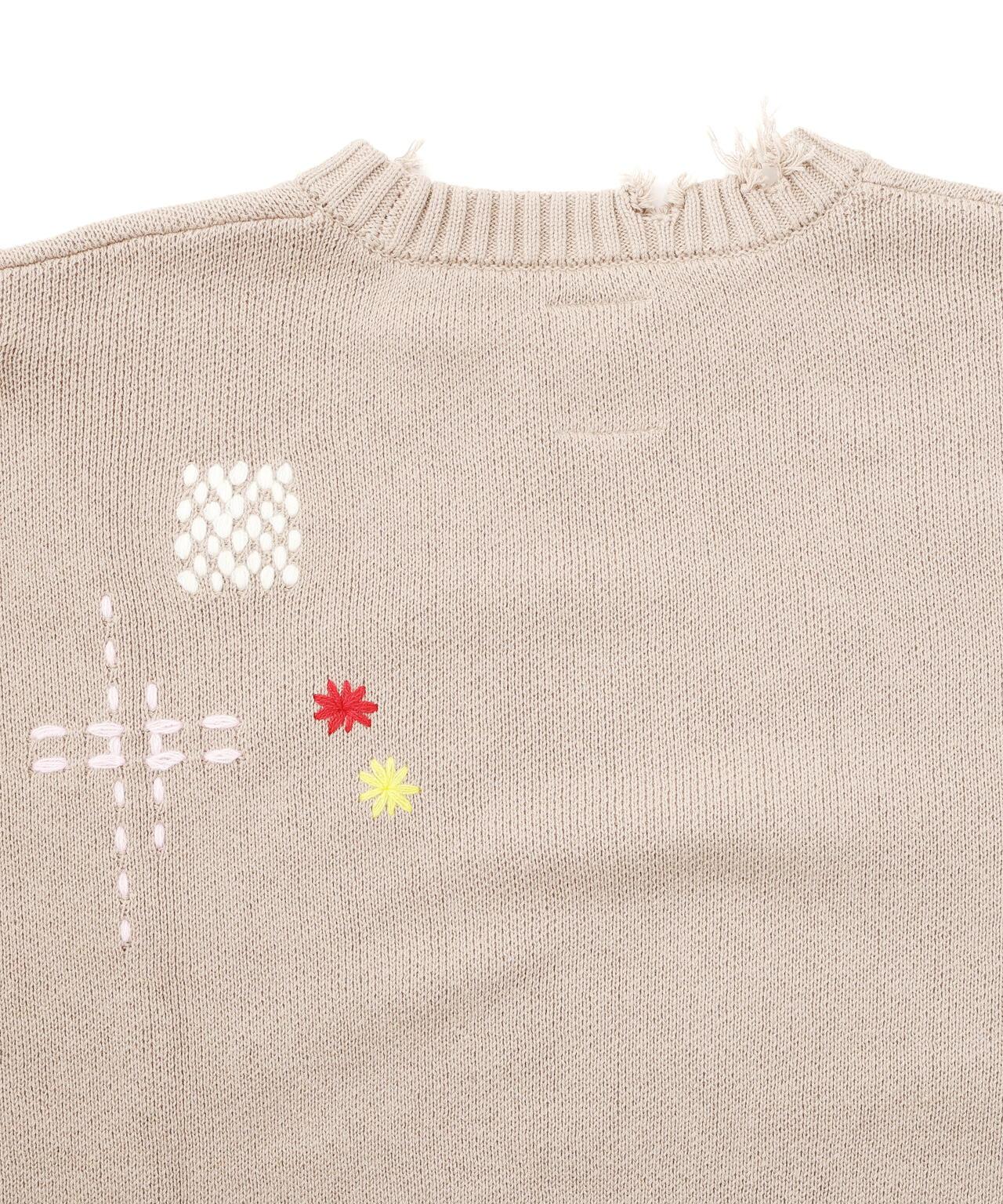 B omnivore HAND STITCH CREWNECK KNIT 針織上衣