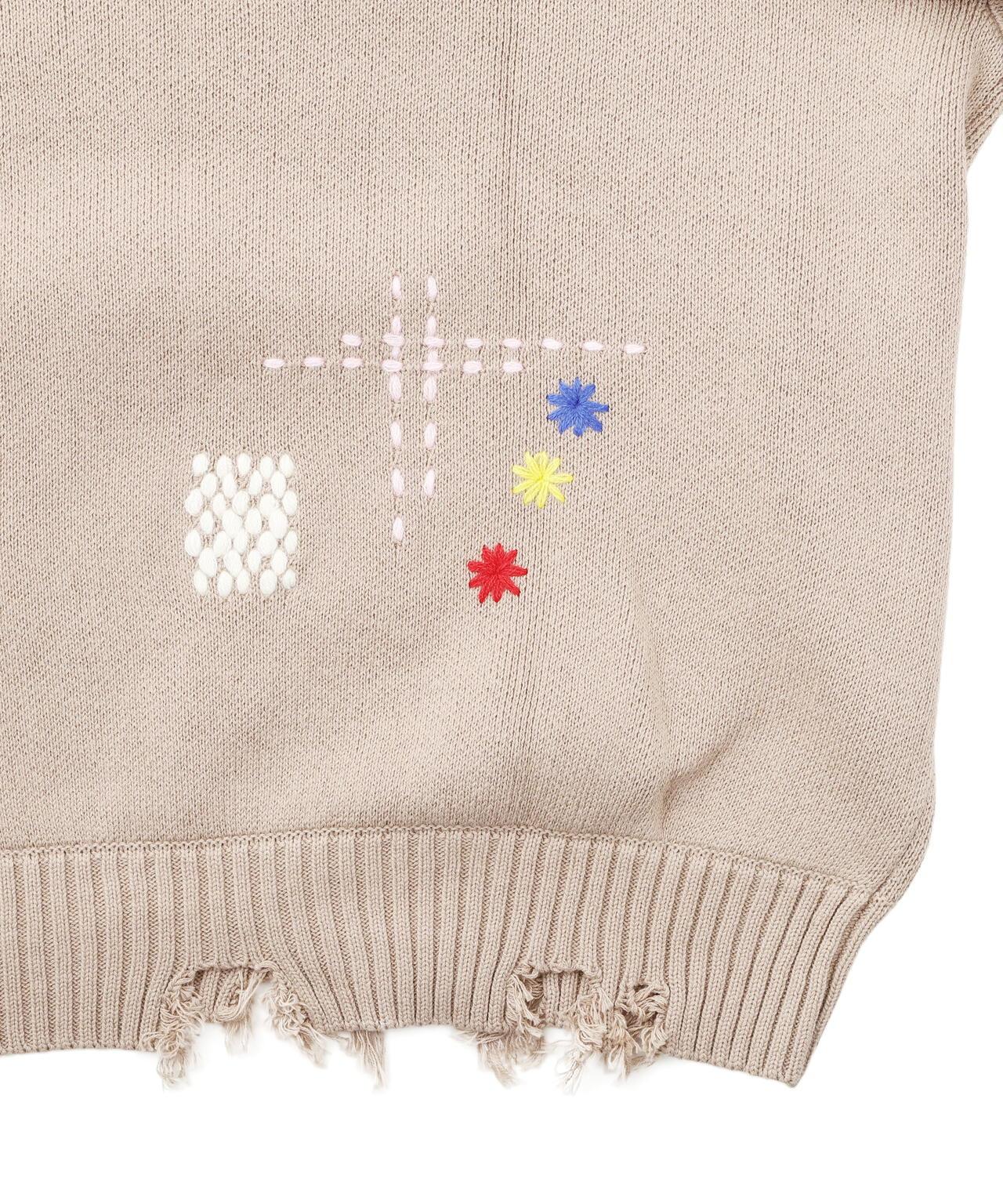 B omnivore HAND STITCH CREWNECK KNIT 針織上衣