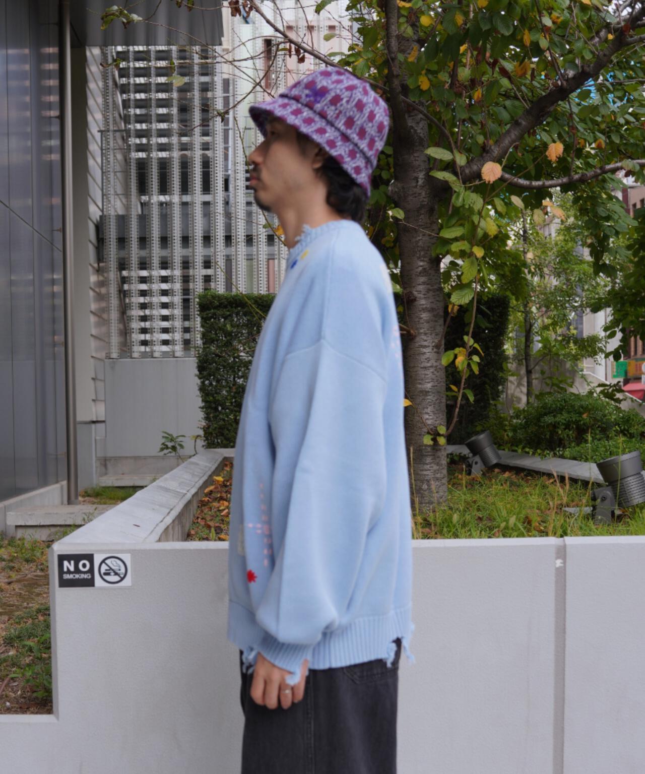 B omnivore HAND STITCH CREWNECK KNIT 針織上衣