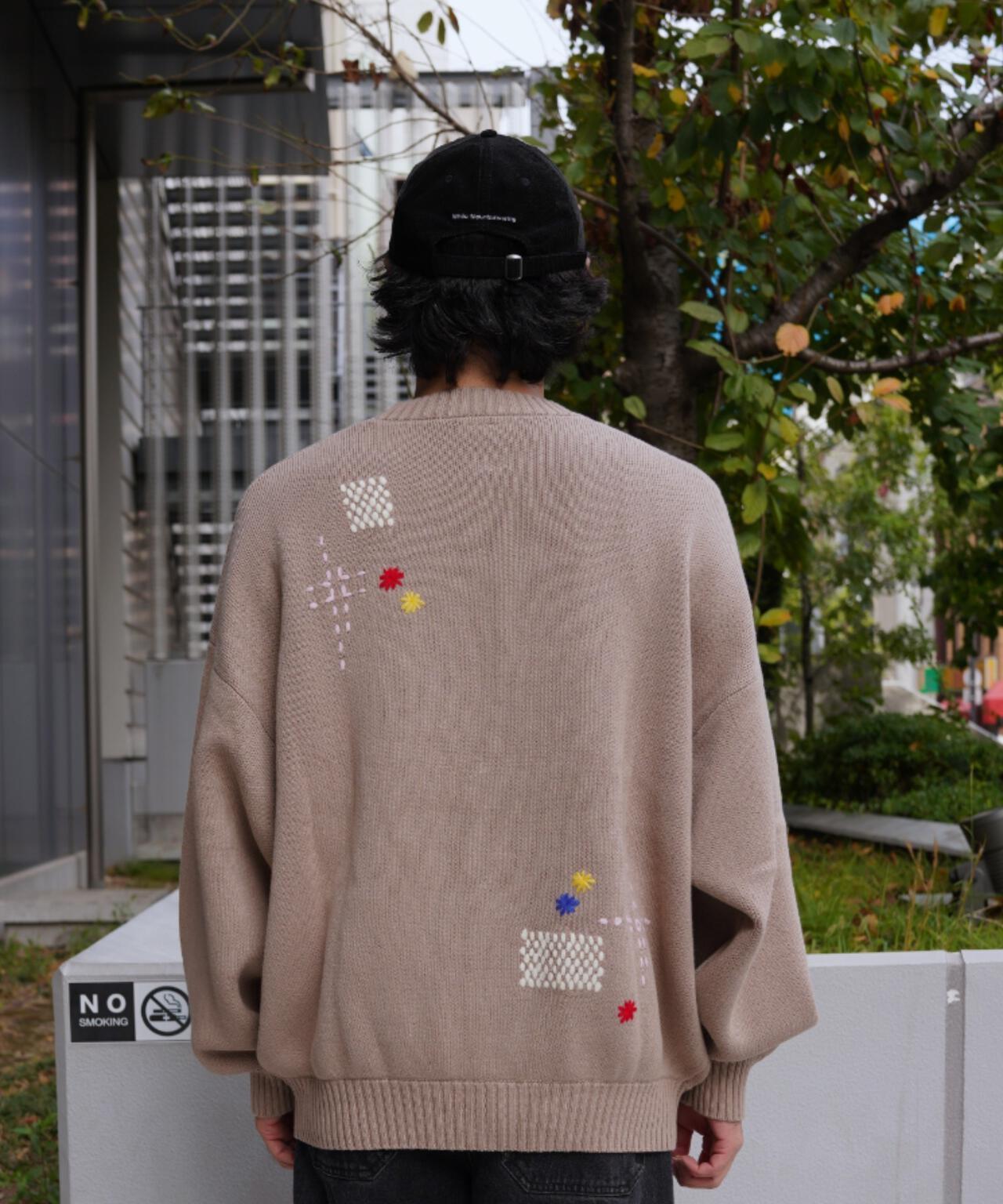 手工縫線設計 針織開衫 HAND STITCH CARDIGAN