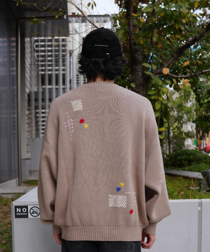手工縫線設計 針織開衫 HAND STITCH CARDIGAN