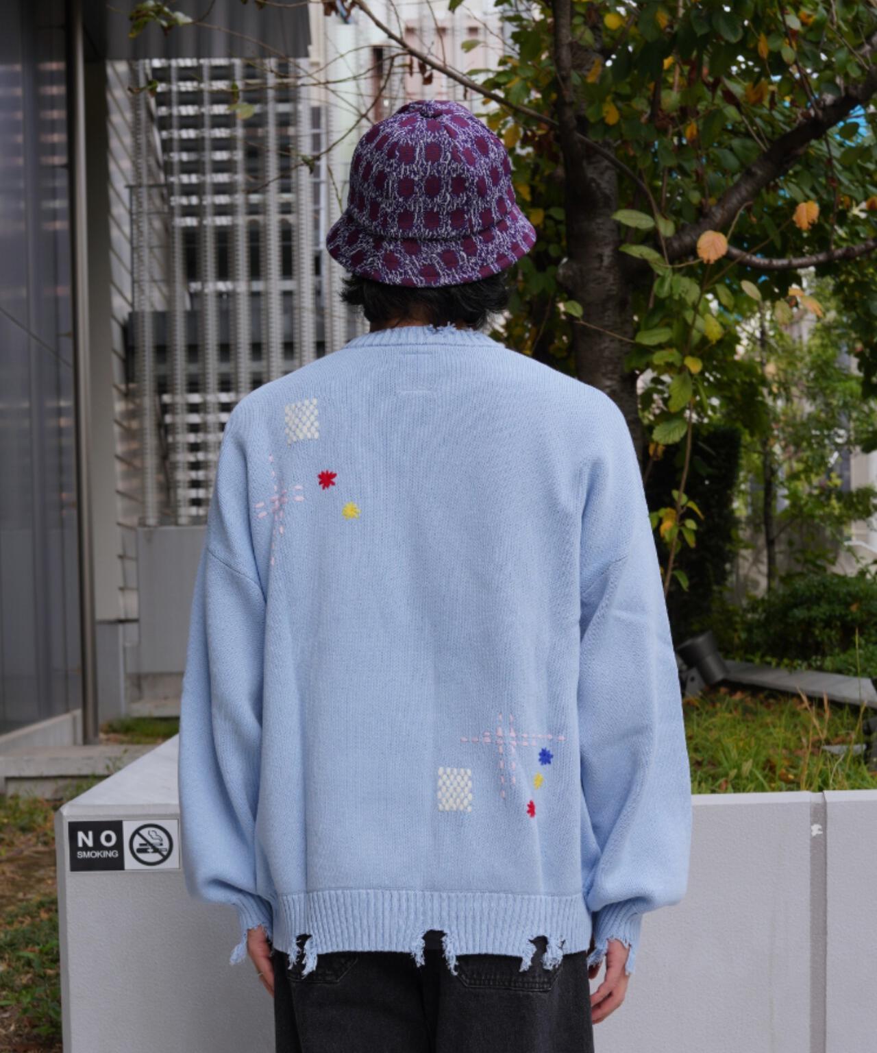 B omnivore HAND STITCH CREWNECK KNIT 針織上衣
