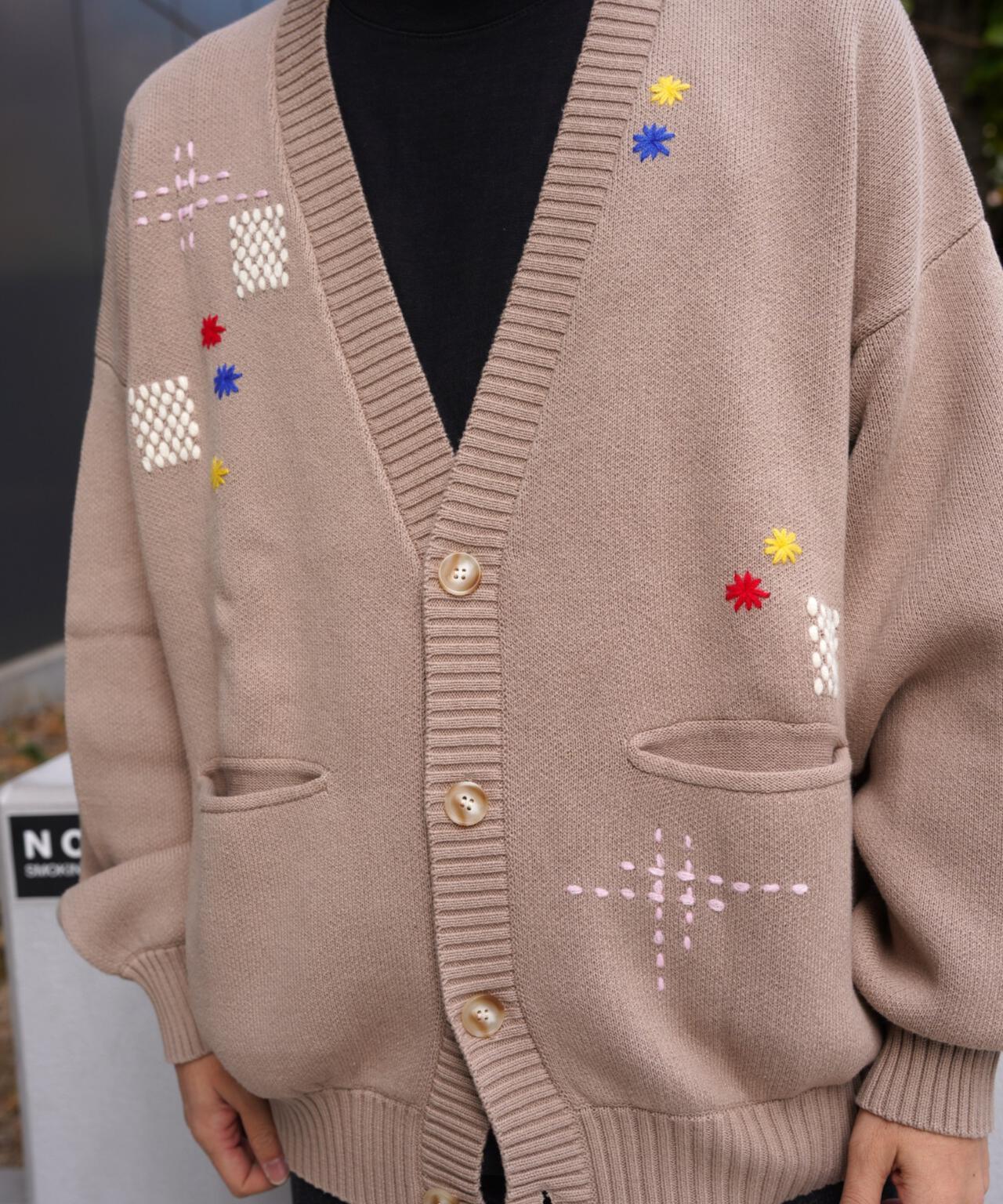 手工縫線設計 針織開衫 HAND STITCH CARDIGAN
