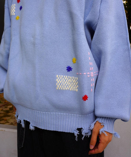 B omnivore HAND STITCH CREWNECK KNIT 針織上衣