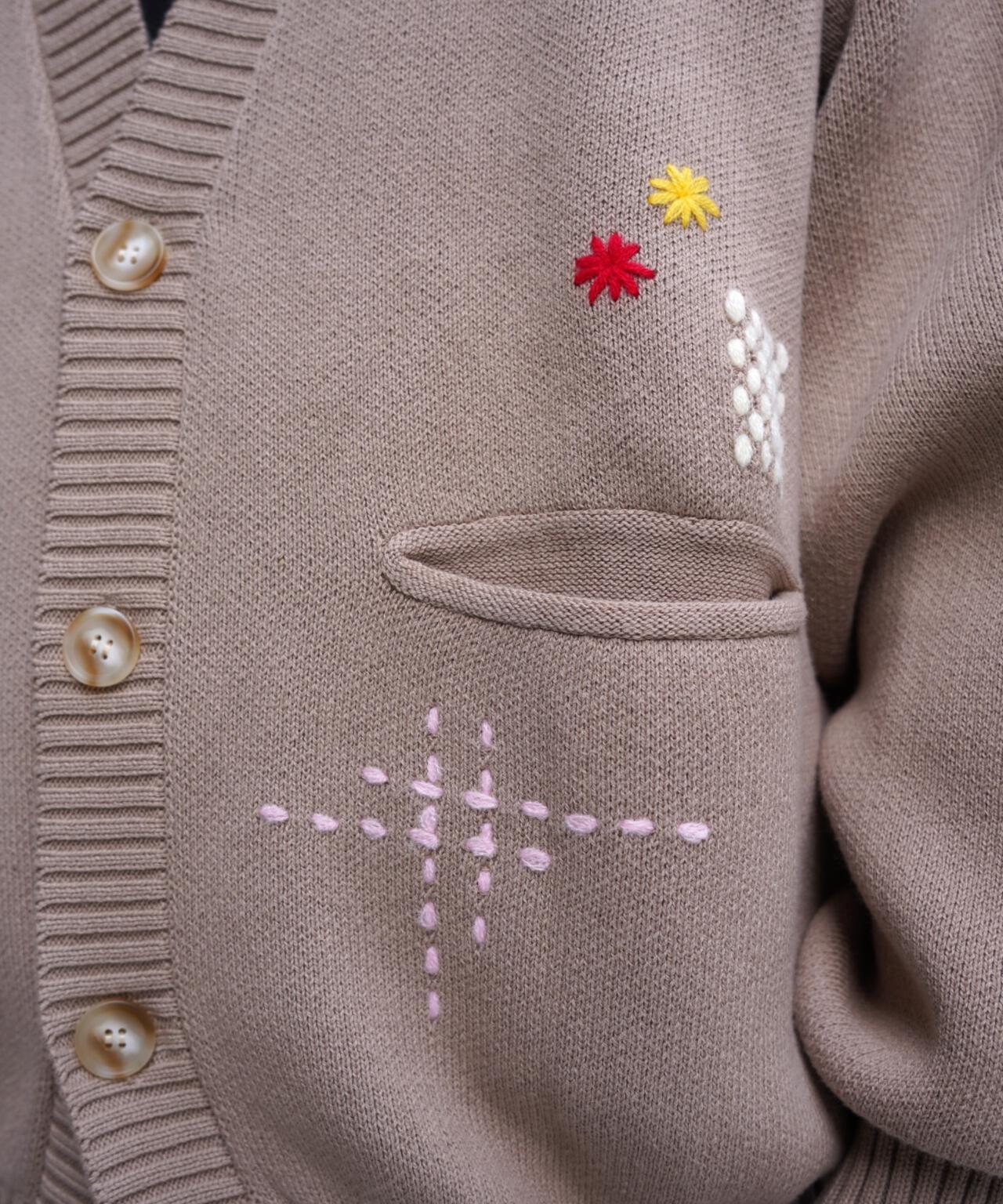 手工縫線設計 針織開衫 HAND STITCH CARDIGAN