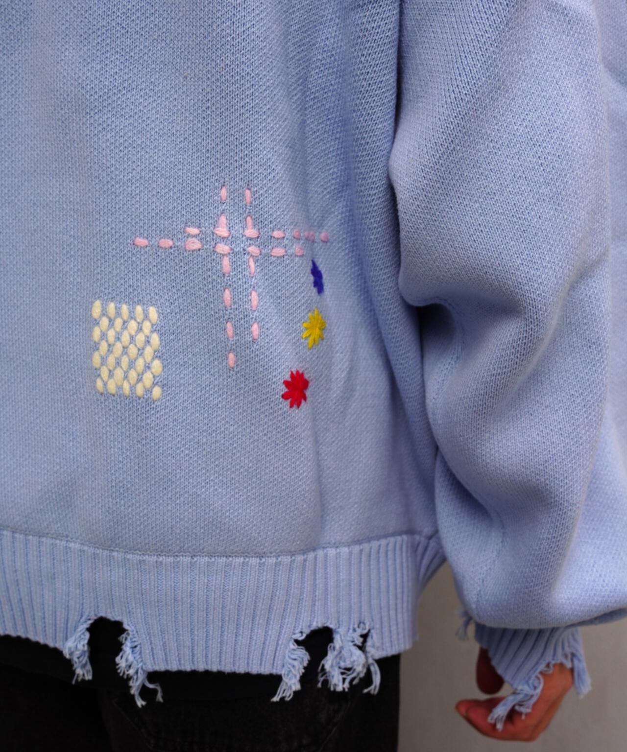 B omnivore HAND STITCH CREWNECK KNIT 針織上衣