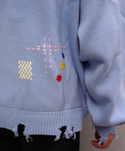 B omnivore HAND STITCH CREWNECK KNIT 針織上衣