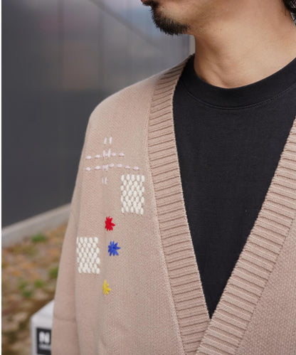 手工縫線設計 針織開衫 HAND STITCH CARDIGAN