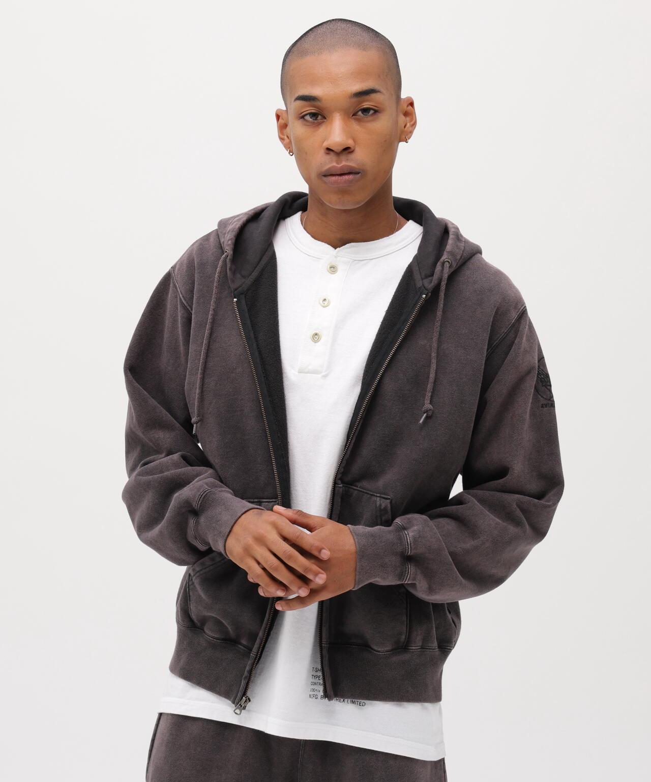 ACID WASH ZIP UP 連帽衛衣