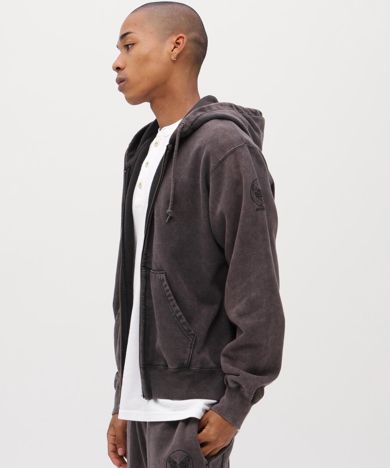 ACID WASH ZIP UP 連帽衛衣