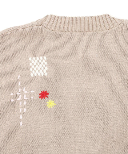 手工縫線設計 針織開衫 HAND STITCH CARDIGAN