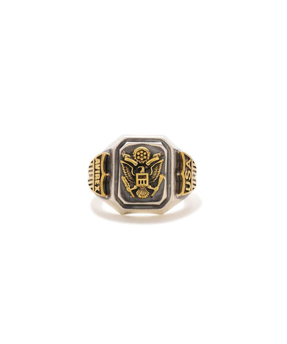 MATERIAL COMBI SIGNET RING “USAF” 戒指