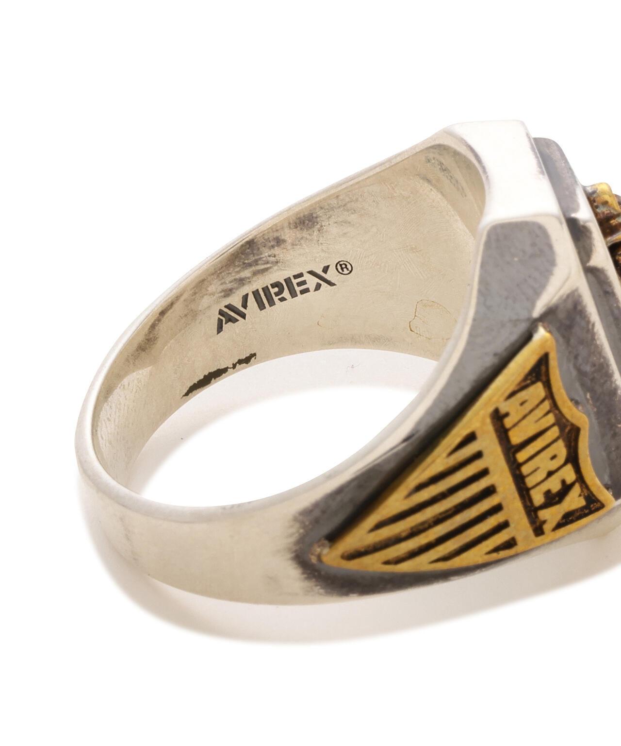 組合材質圖章戒指 AVIREX by J.H.M CO.,LTD. “USN”款