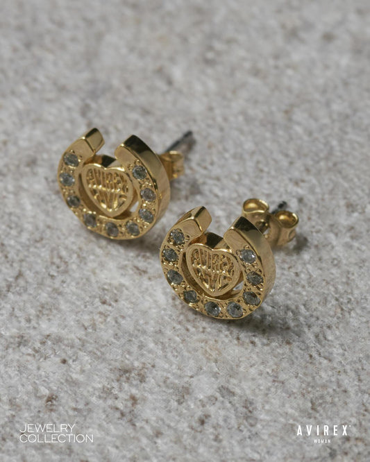 HEART HORSESHOE CZ 耳環 J.H.M CO.LTD