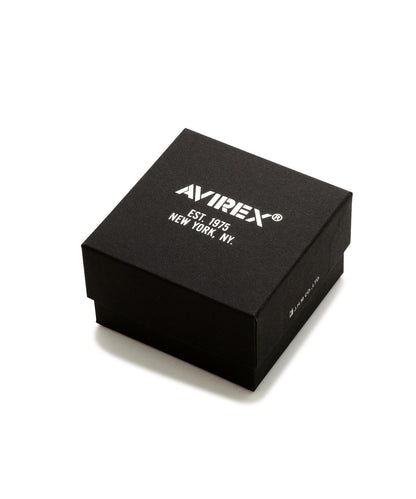 《AVIREX by J.H.M CO.,LTD.》 STERLING SILVER COLLEGE RING ONYX “USAF”