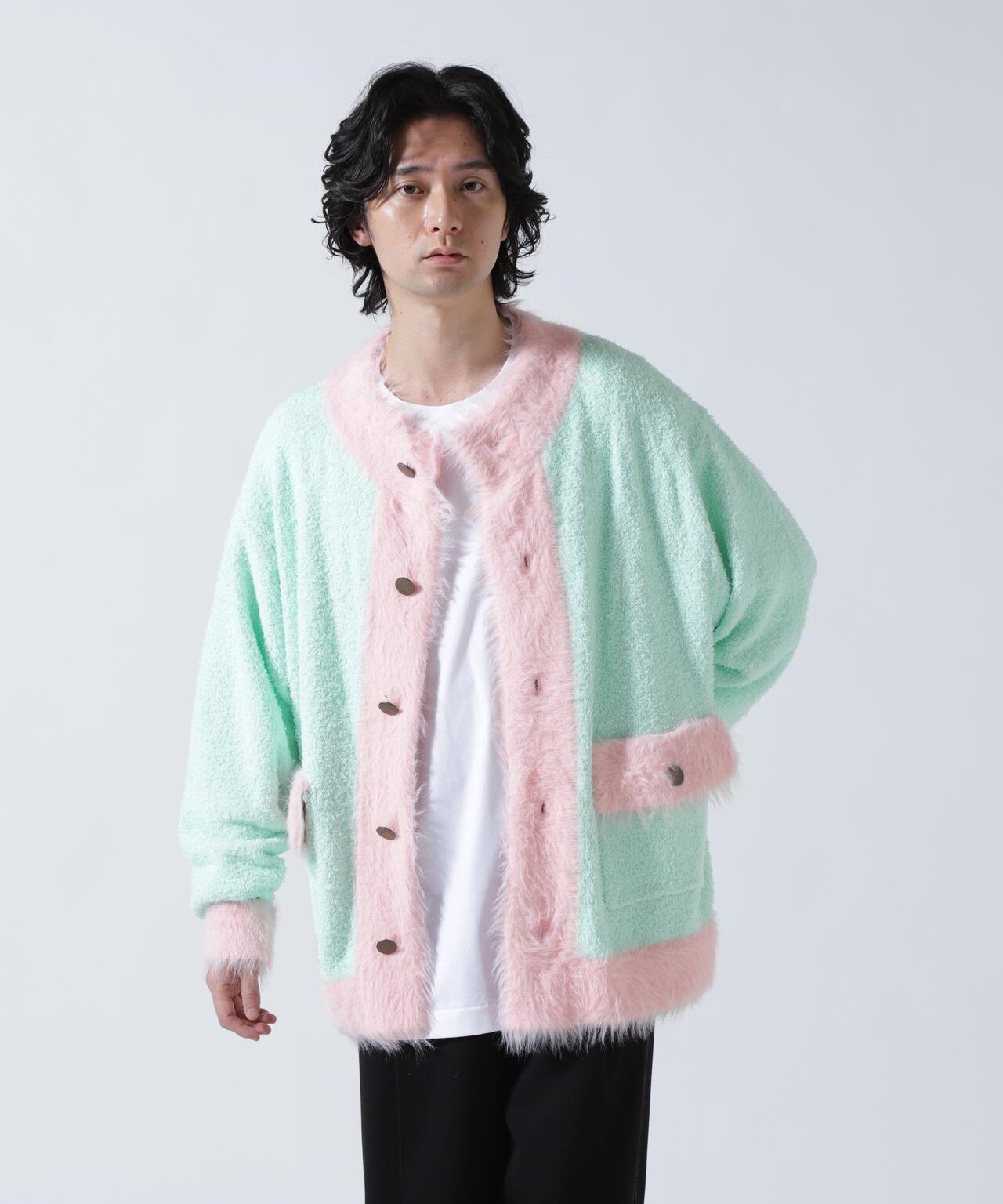 amok アモク COLLARLESS KNIT JACKET 無領針織外套