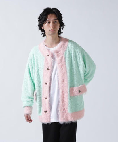 amok アモク COLLARLESS KNIT JACKET 無領針織外套