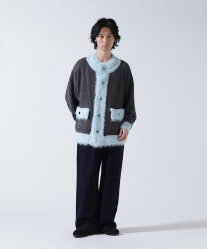amok アモク COLLARLESS KNIT JACKET 無領針織外套