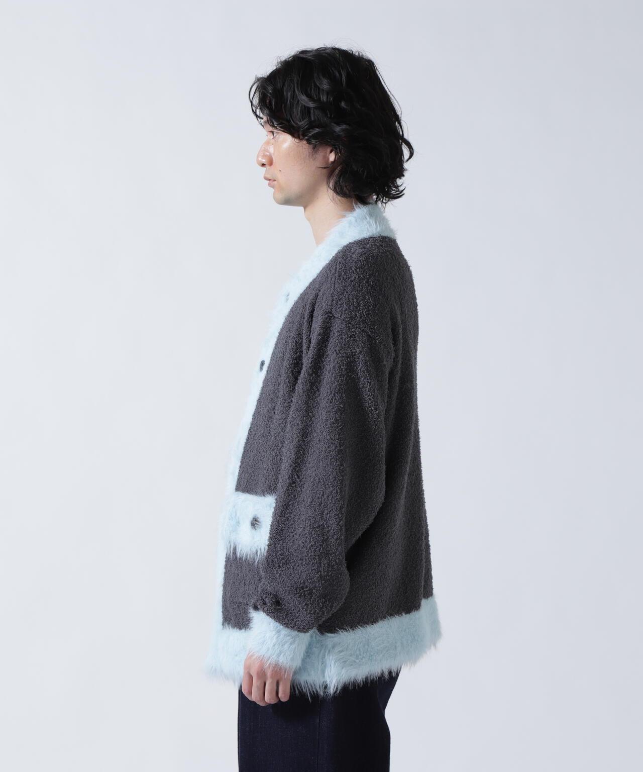 amok アモク COLLARLESS KNIT JACKET 無領針織外套
