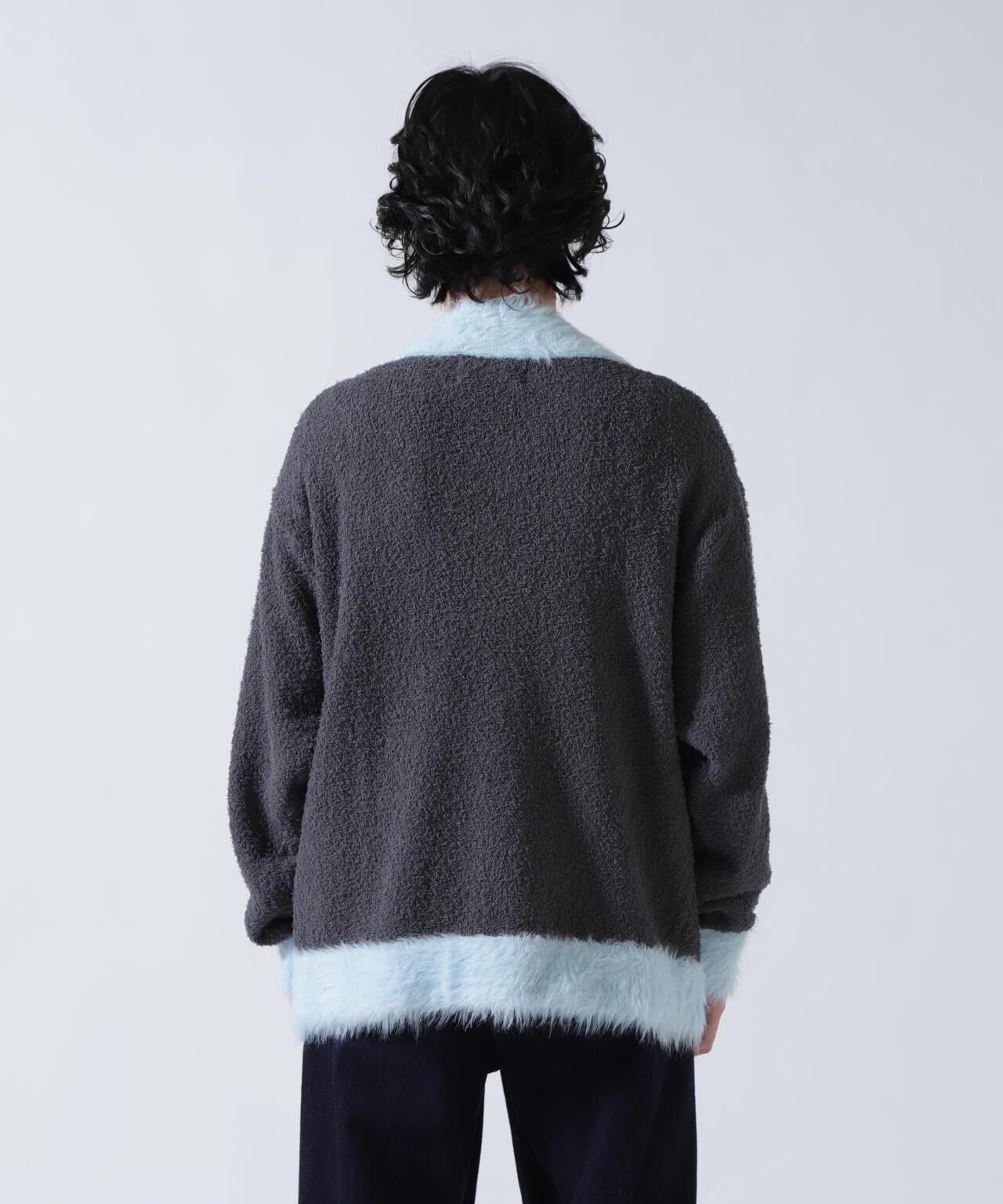 amok アモク COLLARLESS KNIT JACKET 無領針織外套