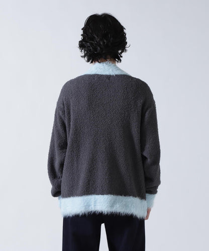 amok アモク COLLARLESS KNIT JACKET 無領針織外套