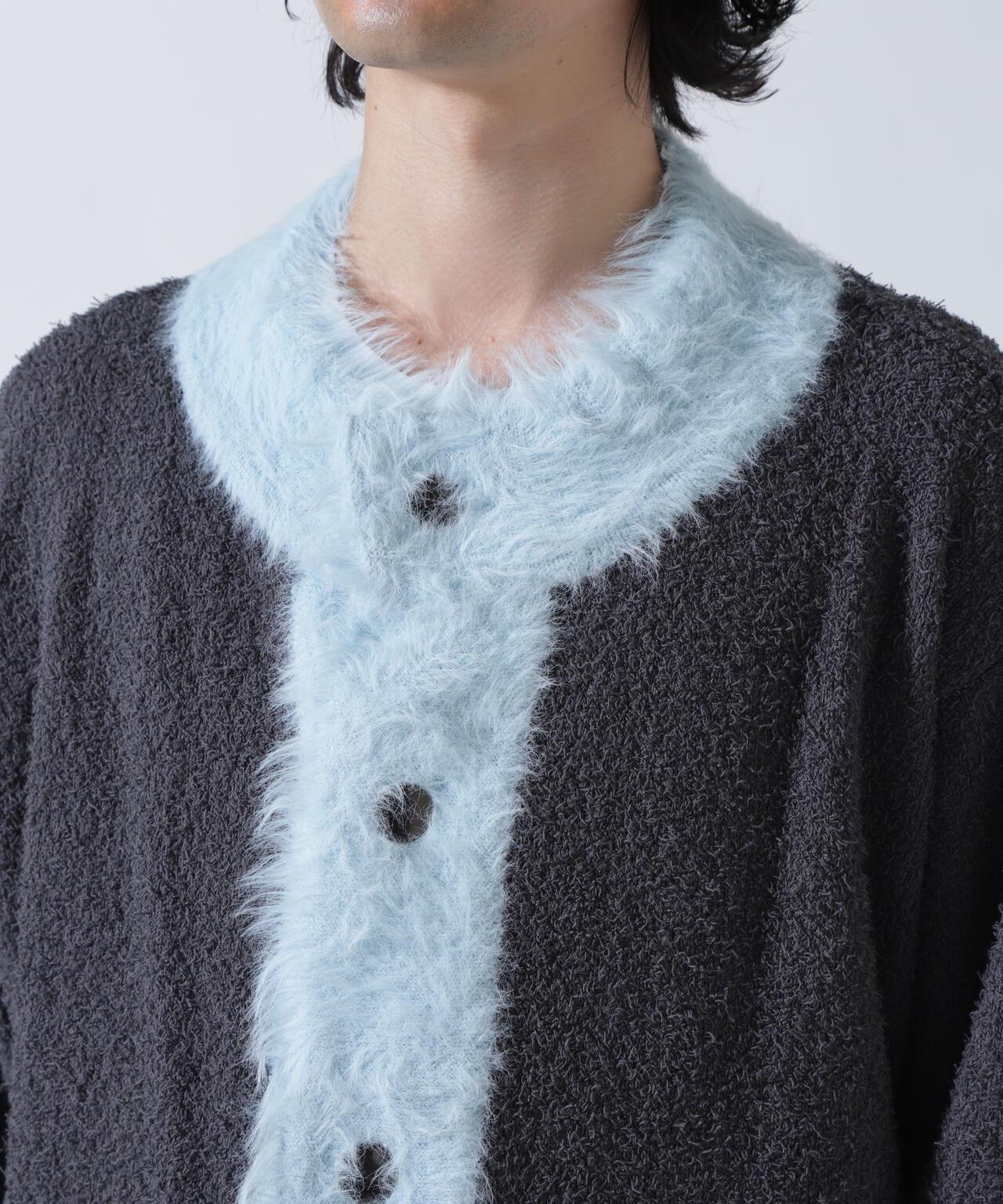 amok アモク COLLARLESS KNIT JACKET 無領針織外套