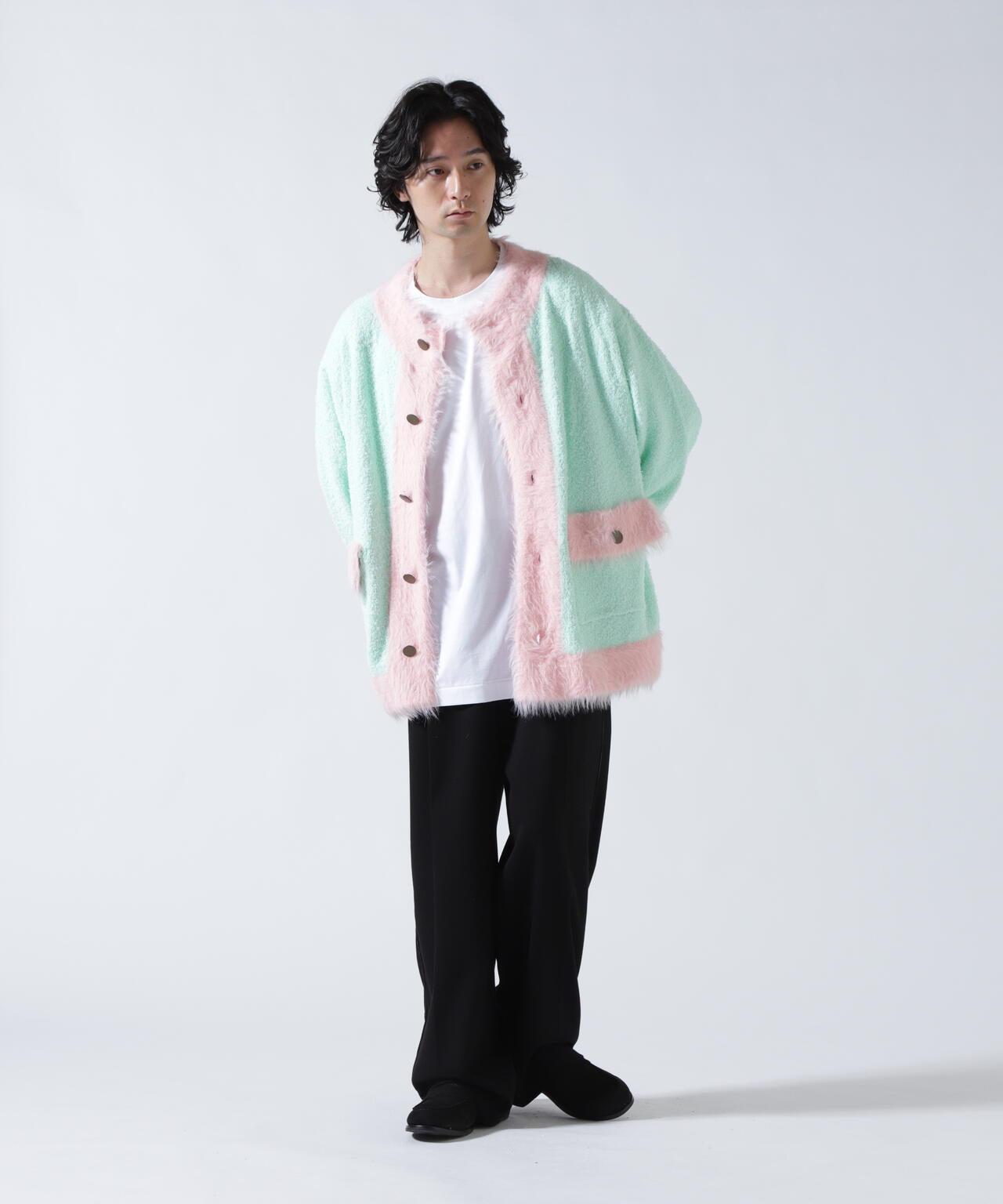 amok アモク COLLARLESS KNIT JACKET 無領針織外套