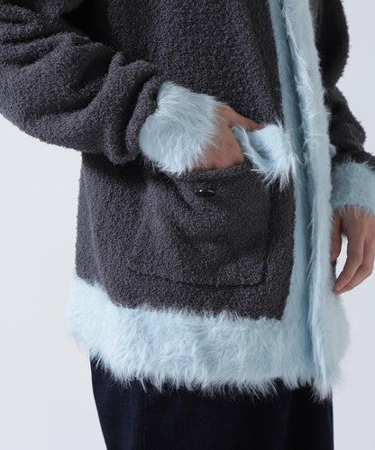amok アモク COLLARLESS KNIT JACKET 無領針織外套
