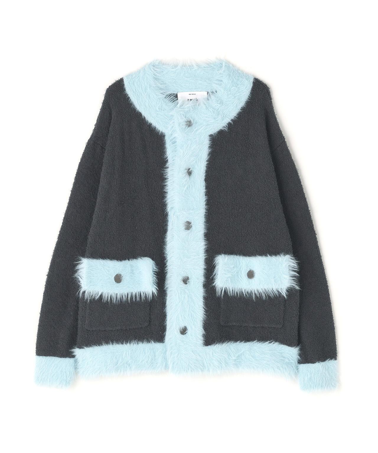 amok アモク COLLARLESS KNIT JACKET 無領針織外套