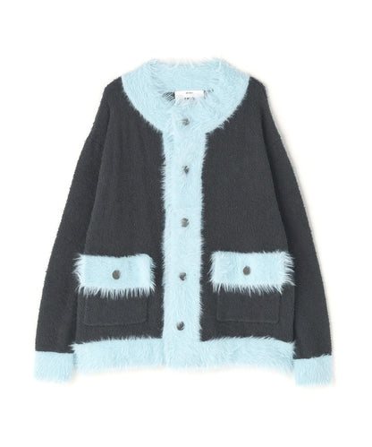 amok アモク COLLARLESS KNIT JACKET 無領針織外套