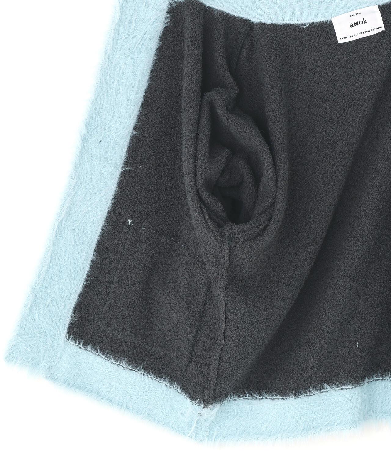 amok アモク COLLARLESS KNIT JACKET 無領針織外套