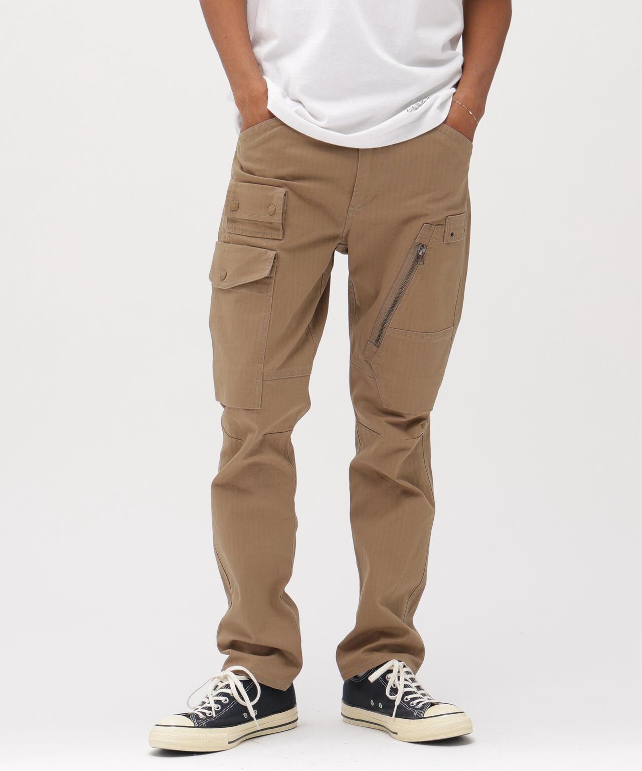 STRETCH HERRINGBONE CARGO PANTS 褲子