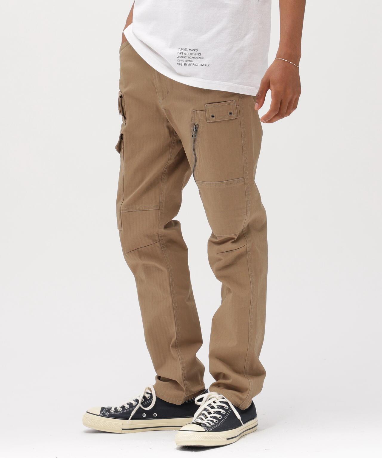 STRETCH HERRINGBONE CARGO PANTS 褲子