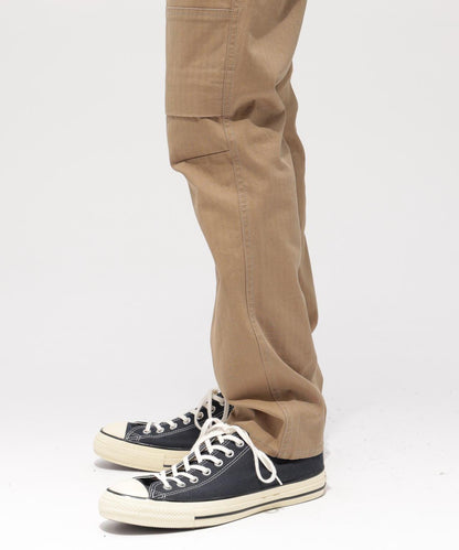 STRETCH HERRINGBONE CARGO PANTS 褲子