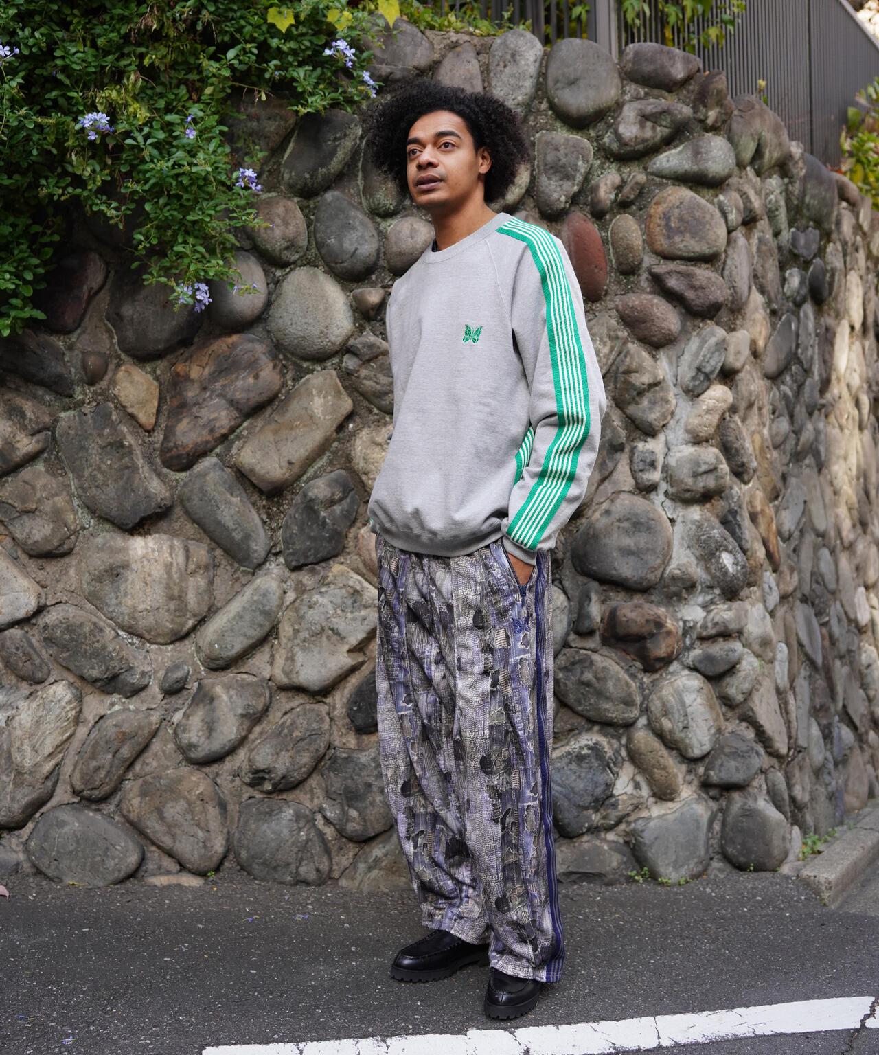 棉質針織圓領上衣 TRACK CREW NECK - COTTON JERSEY
