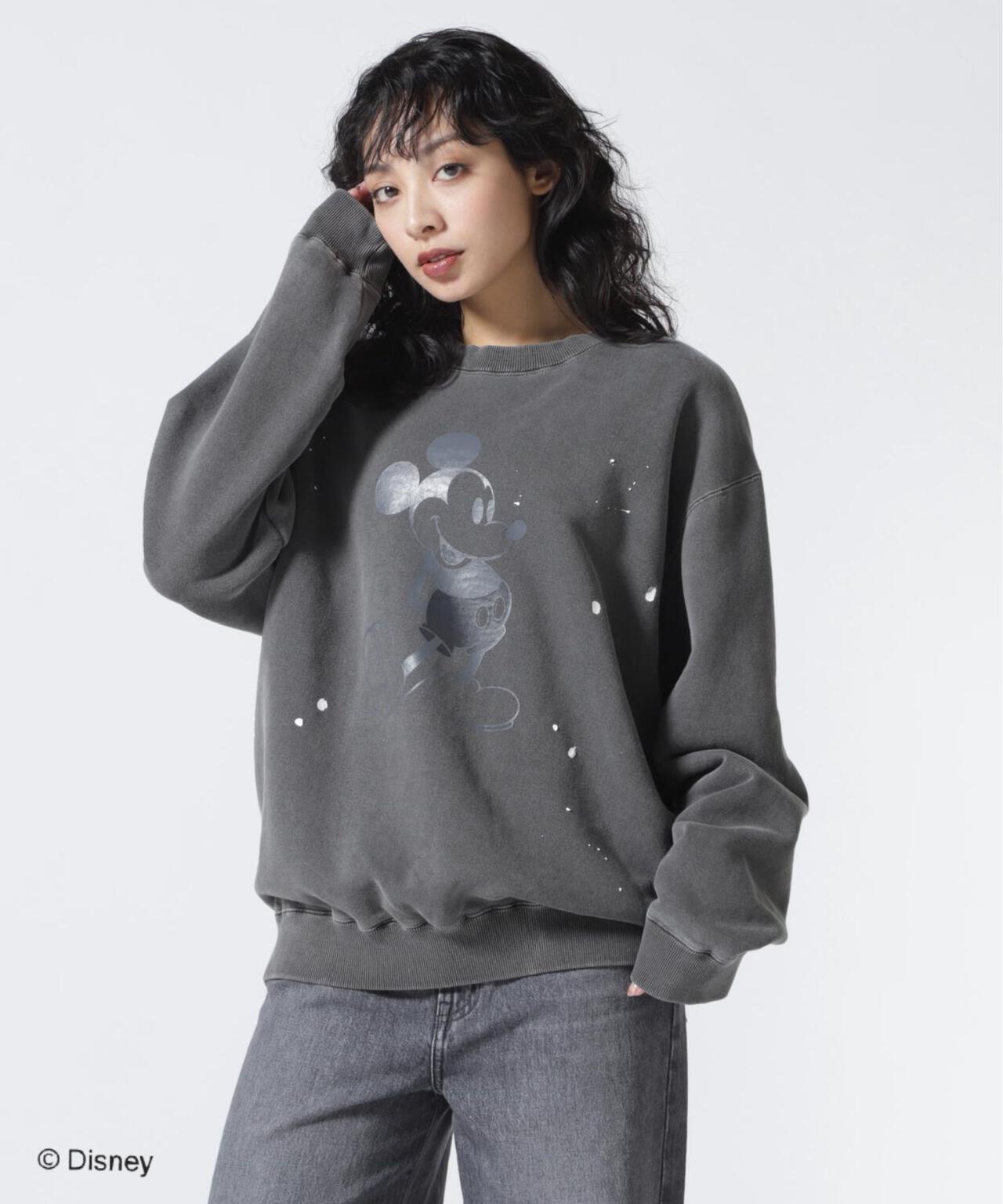 聯名水洗做舊米奇印花衛衣 UNISEX