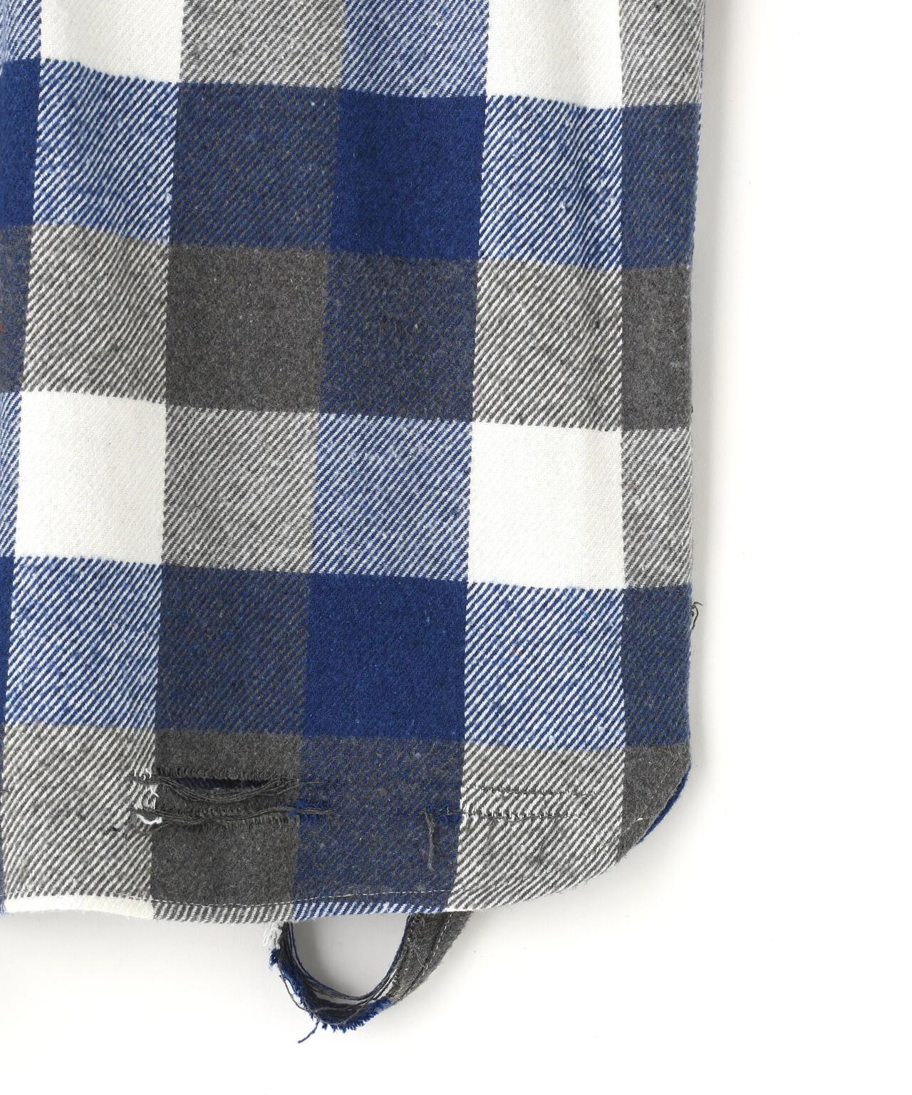 FLANNEL DAMAGE SHIRTS BLOCK 法蘭絨做舊襯衫