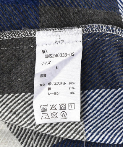 FLANNEL DAMAGE SHIRTS BLOCK 法蘭絨做舊襯衫