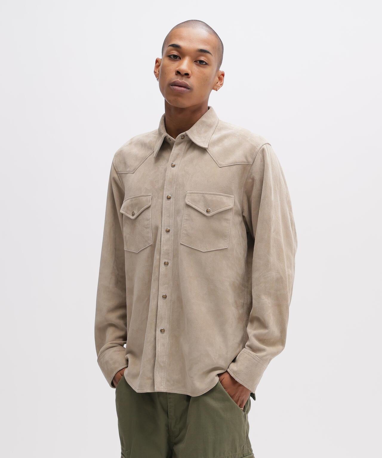 GOAT SUEDE WESTERN SHIRT 山羊麂皮西部風襯衫