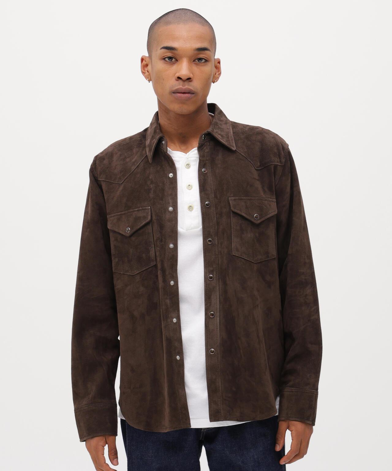 GOAT SUEDE WESTERN SHIRT 山羊麂皮西部風襯衫