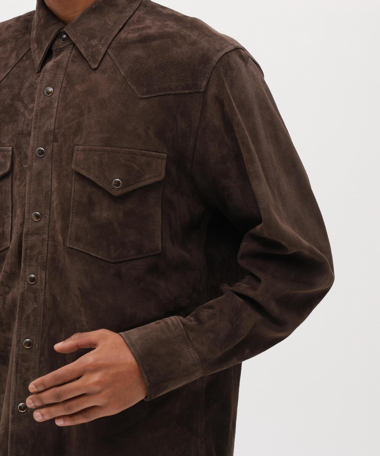GOAT SUEDE WESTERN SHIRT 山羊麂皮西部風襯衫