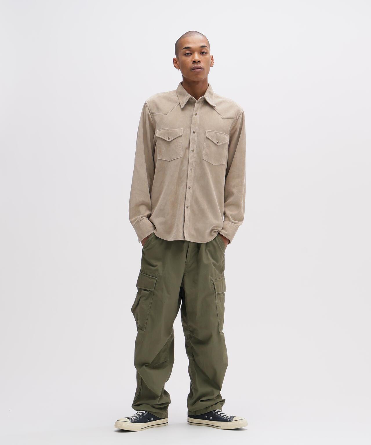 GOAT SUEDE WESTERN SHIRT 山羊麂皮西部風襯衫