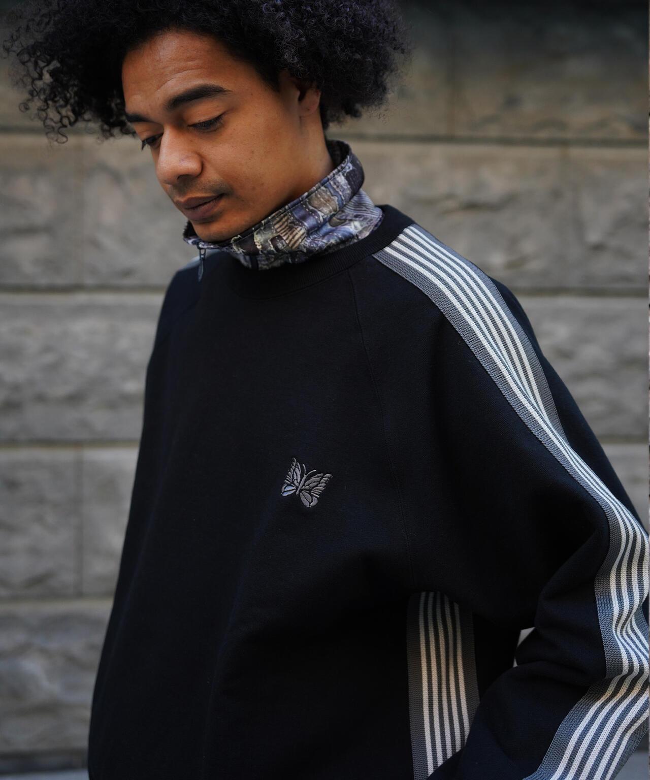 棉質針織圓領上衣 TRACK CREW NECK - COTTON JERSEY