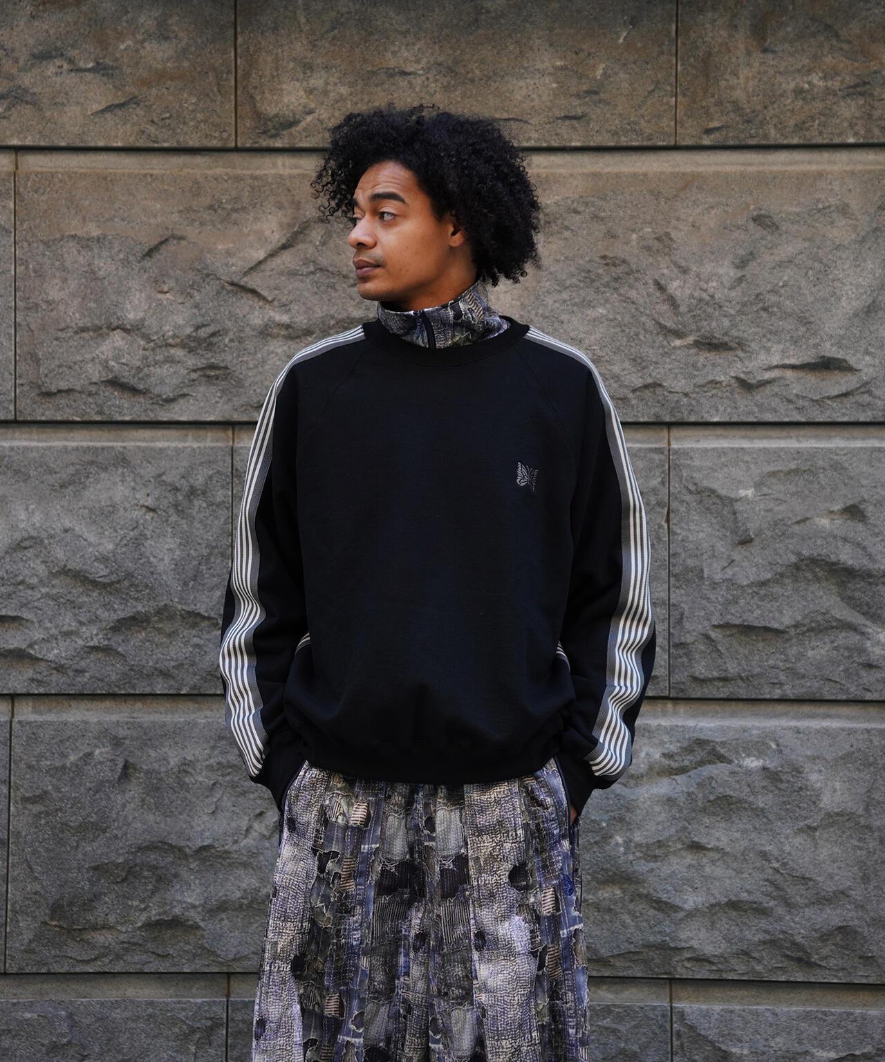 棉質針織圓領上衣 TRACK CREW NECK - COTTON JERSEY