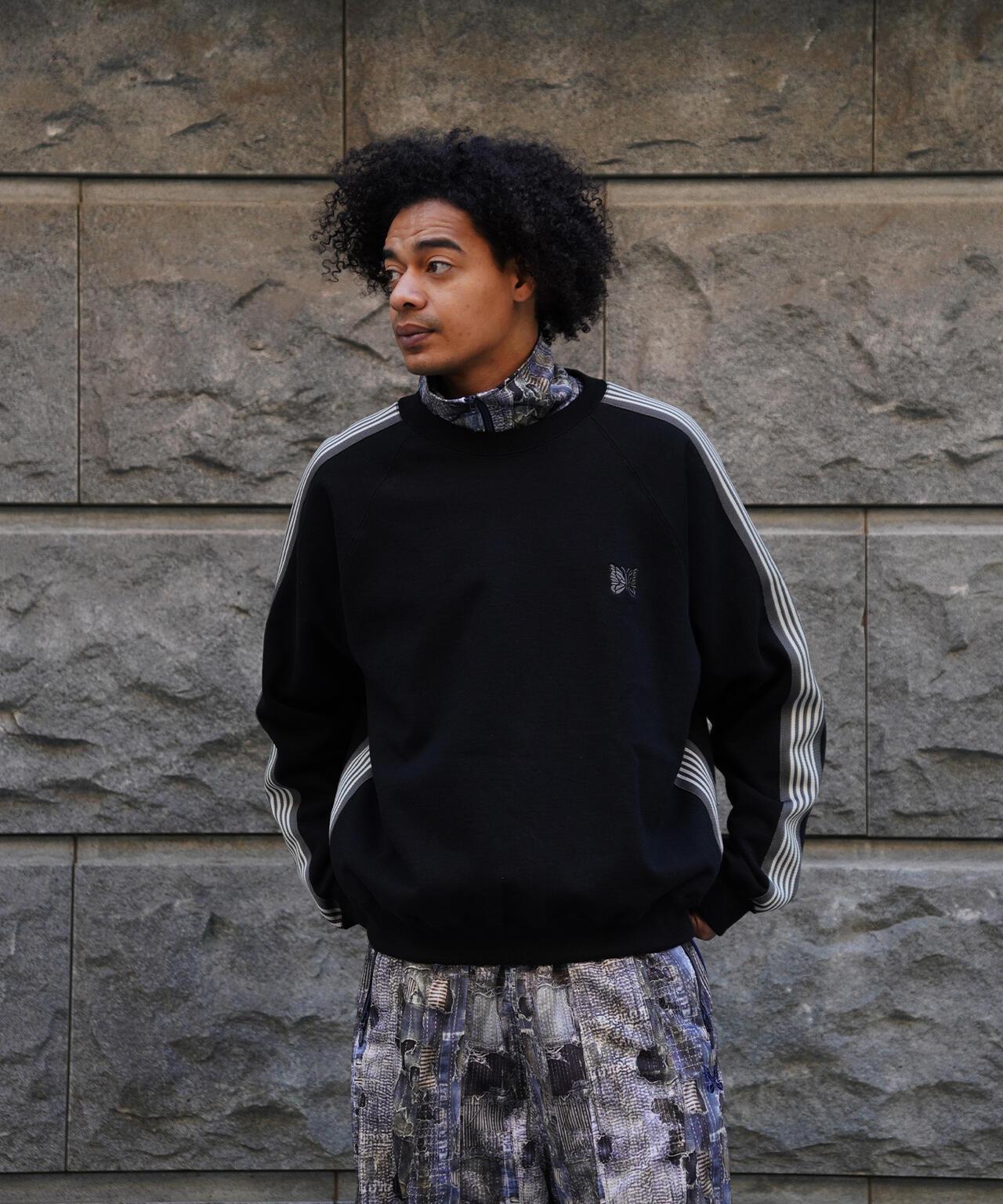 棉質針織圓領上衣 TRACK CREW NECK - COTTON JERSEY