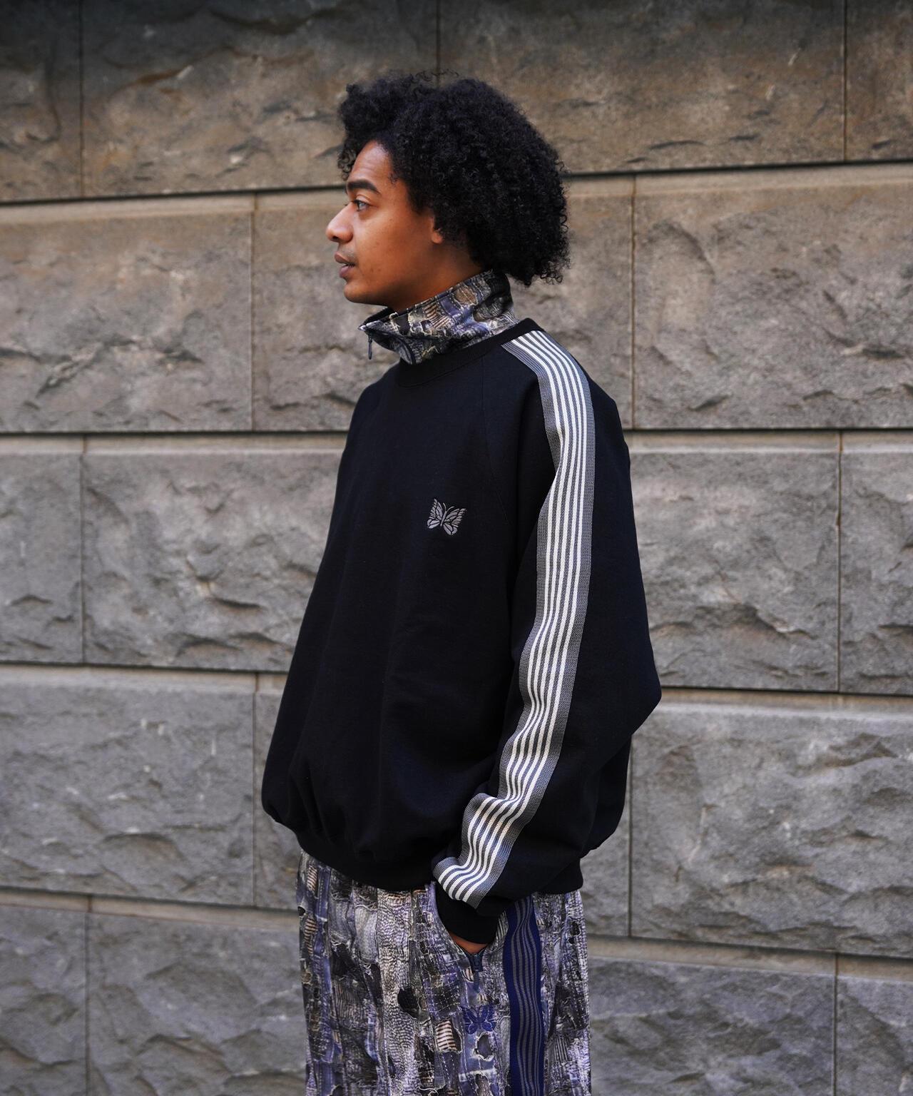 棉質針織圓領上衣 TRACK CREW NECK - COTTON JERSEY