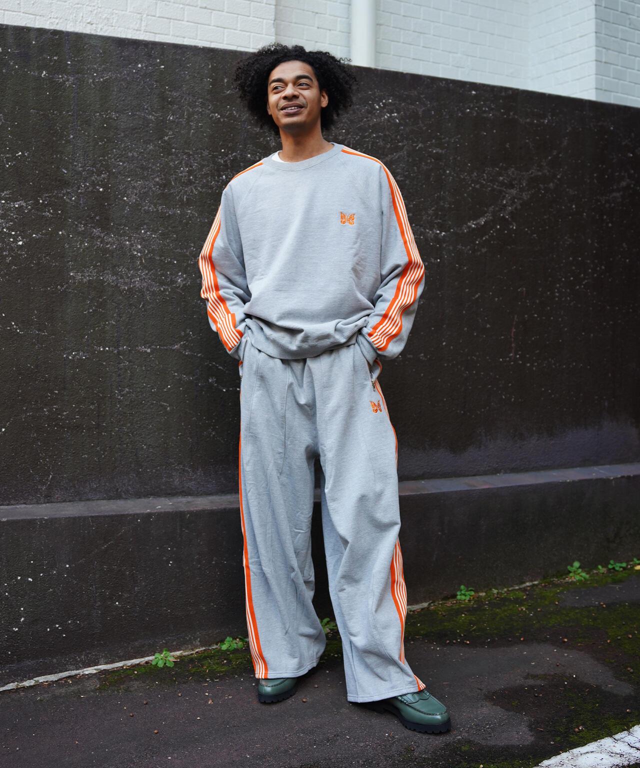 棉質針織圓領上衣 TRACK CREW NECK - COTTON JERSEY