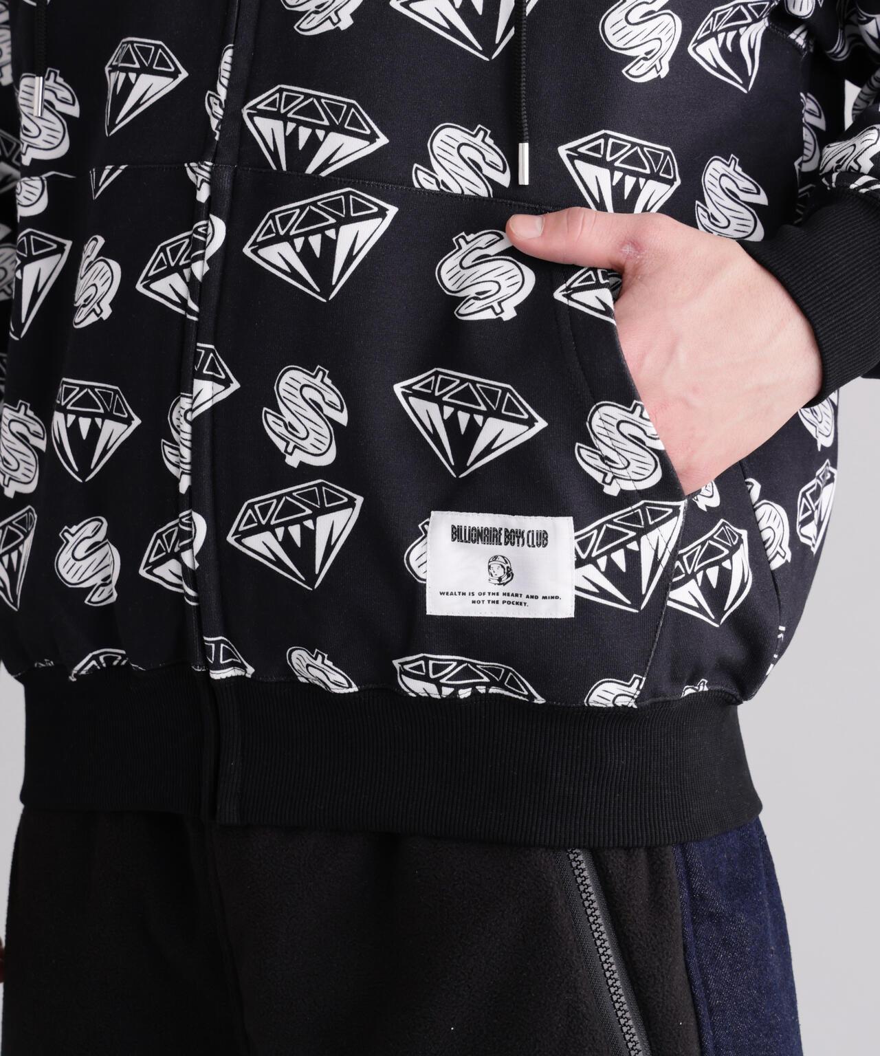 MANASTASH × BILLION《AIR》E BOYS CLUB ビリオネア・ボーイズ・クラブ 刺繡Logo拉鍊連帽衛衣