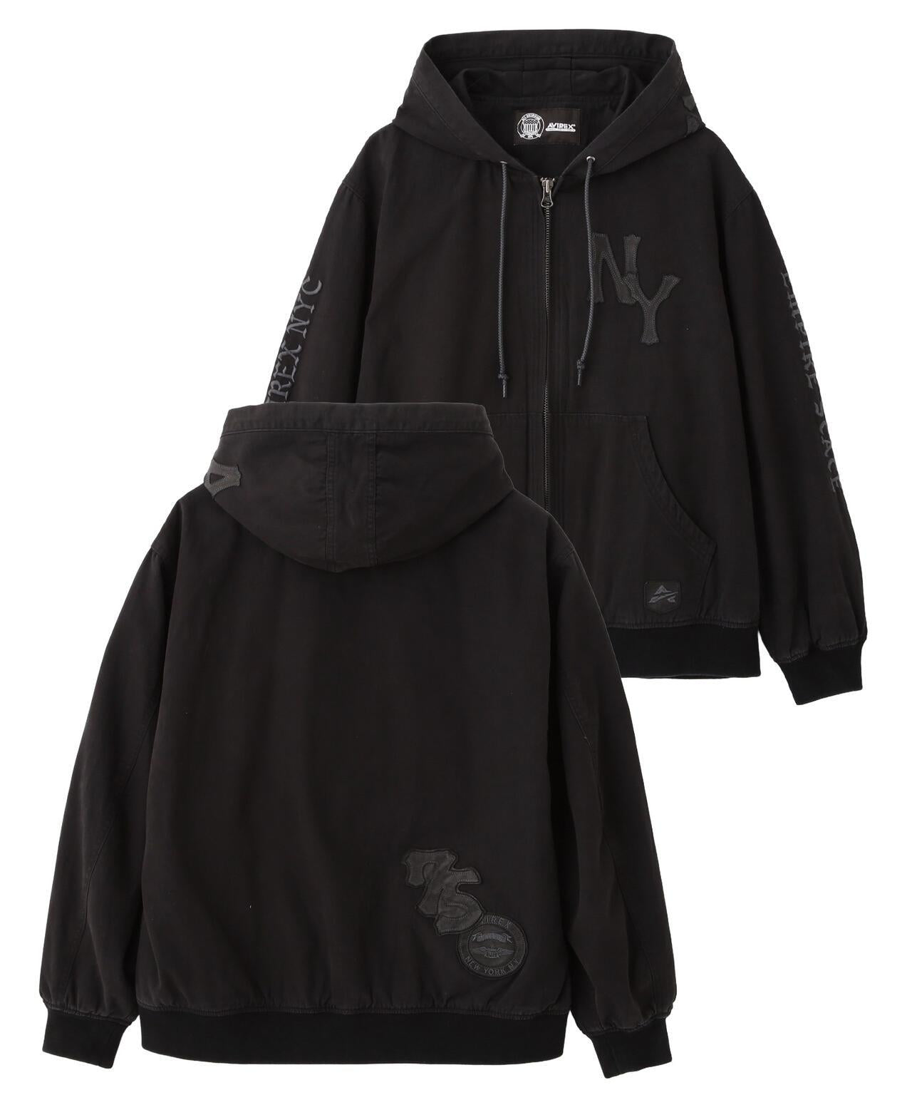皮革貼片 DUCK HOOD JACKET 夾克