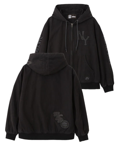 皮革貼片 DUCK HOOD JACKET 夾克